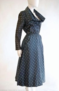 Polka-dot Blue Silk Dress — Christian Ernest Dior