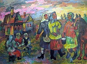Village At Slobozhanschina — David Davidovich Burliuk