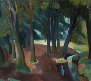 Trees And Reflections — Sir William George Gillies, Cubist Influences