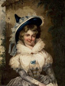 Portrait Of A Lady With A Large Pointed Hat — Matthew William Peters