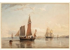 A French Egg Boat Entering Southampton Water