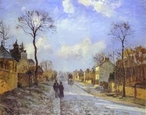 The Road To Louveciennes — Camille Pissarro, Impressionist Landscape