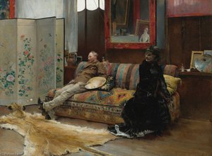 Bouderie (Gustave Courtois in his Studio)