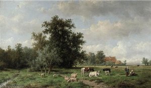 Cattle In A Summer Landscape