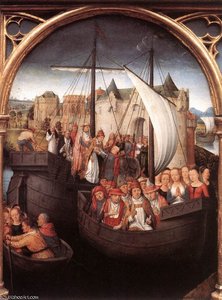 Saint Ursula - Departure From Basle (scene - ) — Memling, Hans