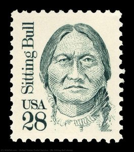 28c Sitting Bull Stamp — United States Postal Service