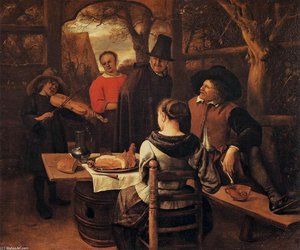 The Meal — Jan Havickszoon Steen, Baroque
