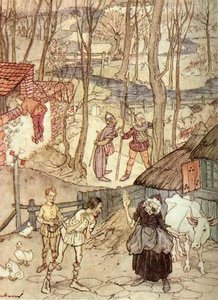They Offered A Cow For Each Leg Of Her Cow, But She Would Not Accept That Offer — Arthur Rackham