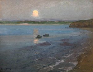 Moonrise, St Ives Bay — Albert Julius Olsson