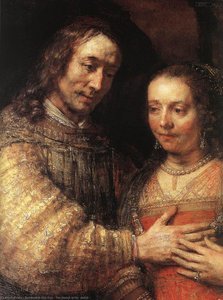 The Jewish Bride (detail) — Rembrandt Van Rijn, Baroque