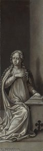 The Virgin Annunciate - Reverse of Right Hand Shutter