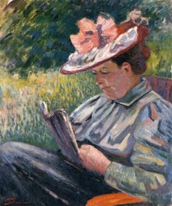 Madame Guillaumin Reading In The Garden — Ferdinand Guillaumin
