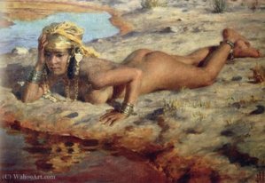 By The Wadi — Alphonse Etienne Dinet (nasreddine Dinet)