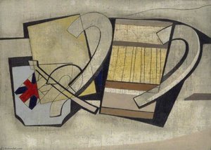 1945 (still Life With Flag) — Ben Nicholson Om