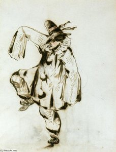 Pierrot Dancing — Édouard Manet