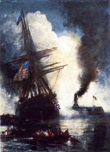 The Merrimac Sinks The Cumberland — Edward Moran