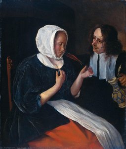 A Couple Drinking, Jan Havicksz. Steen, 1660 - 1679 — Jan Havickszoon Steen