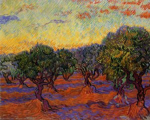Olive Trees [1889] — Vincent Willem Van Gogh, Post-impressionism