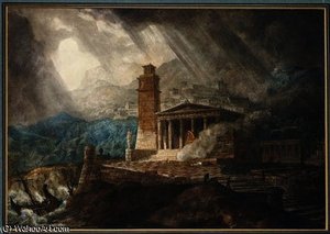 A Capriccio Of A Roman Port During A Storm — Joseph Michael Gandy
