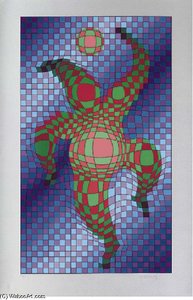 Clown Med Boll — Victor Vasarely