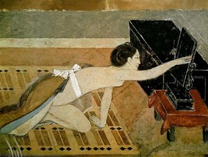 Japanese Girl With A Black Mirror — Balthus