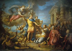 Allégorie En L'honneur De La Publication De La Paix D'aix La Chapelle, Le 13 Février 1749 — Jacques Dumont Dit Le Romain