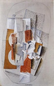 Still-life With A Violin, Glass And Pipe On Table — Georges Braque