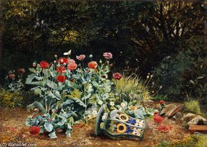 Summer Flowers In A Quiet Corner Of A Garden