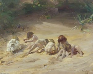 Children At Play — Charles Henry Sims