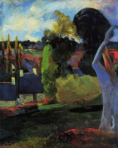 Farm In Brittany — Eugène Henri Paul Gauguin, Post-impressionism