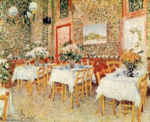 Interieur D'un Restaurant — Vincent Willem Van Gogh, Post-impressionism