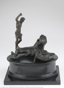 Neptune And Sea-monster With Shell — Workshop Of Severo Da Ravenna