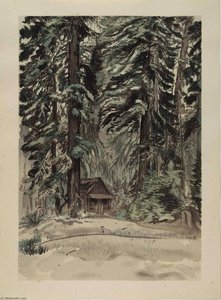 Evening At Carl Inn (progressive Proof No.63) — Chiura Obata