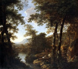 Italian Landscape With Roman Warriors — Jan Both, Baroque Landscape