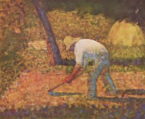 Peasant With Hoe — Georges Seurat