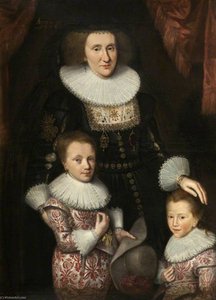 Jean, Countess Of Perth, With Her Two Sons (after George Jamesone) — Adam De Colone