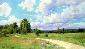 The Road To The Village — Hugh Bolton Jones, Impressionism