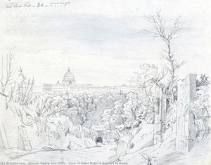 View of Saint Peter’s Basilica in Rome