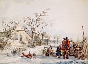 Winter Landscape Sun — Abraham Van Strij