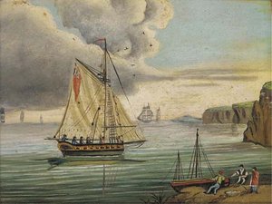 An English Frigate In The Channel; And An Armed Cutter Inshore