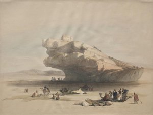 Approach To Petra, An Ancient Watch Tower Commanding The Valley Of El Chor — David Roberts