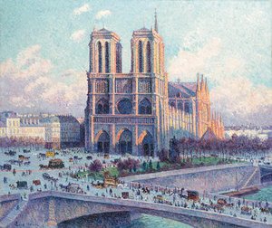 Notre-dame De Paris, View Of Quai Saint-michel — Maximilien Luce
