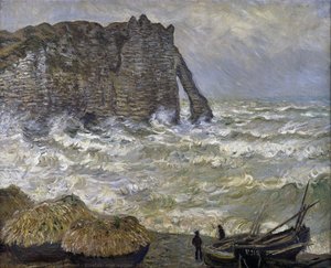 Étretat, Mer Agitée, 1883 — Claude Monet