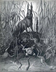 The Hare And The Frogs — Paul Gustave Doré