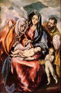 The Holy Family With St. Anne And The Young St. John The Baptist — El Greco, Mannerism