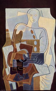 Pierrot With Guitar — Juan Gris