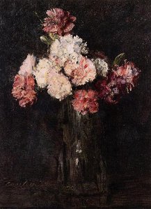 Carnations In A Champagne Glass — Henri Fantin-latour