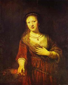 Saskia At Her Toilet — Rembrandt Van Rijn, Baroque