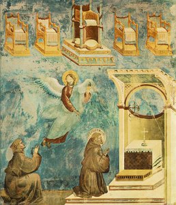 Legend Of St Francis - [09] - Vision Of The Thrones — Giotto Di Bondone, Gothic Art