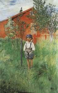 Esbjörn And His Apple Tree — Carl Larsson